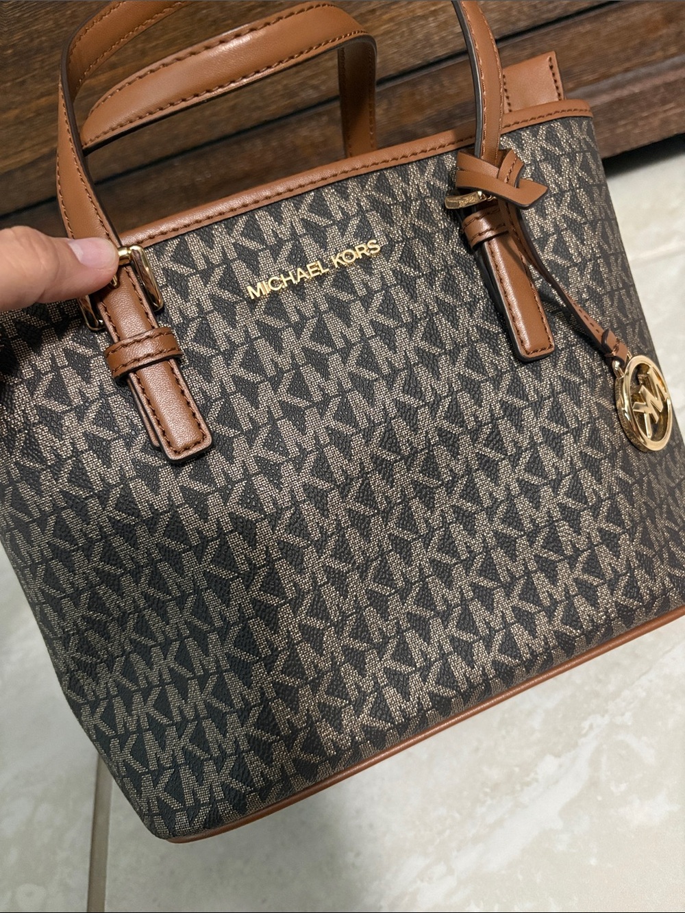 Michael Kors Brown Signature Tote Bag - Picture 2 of 7